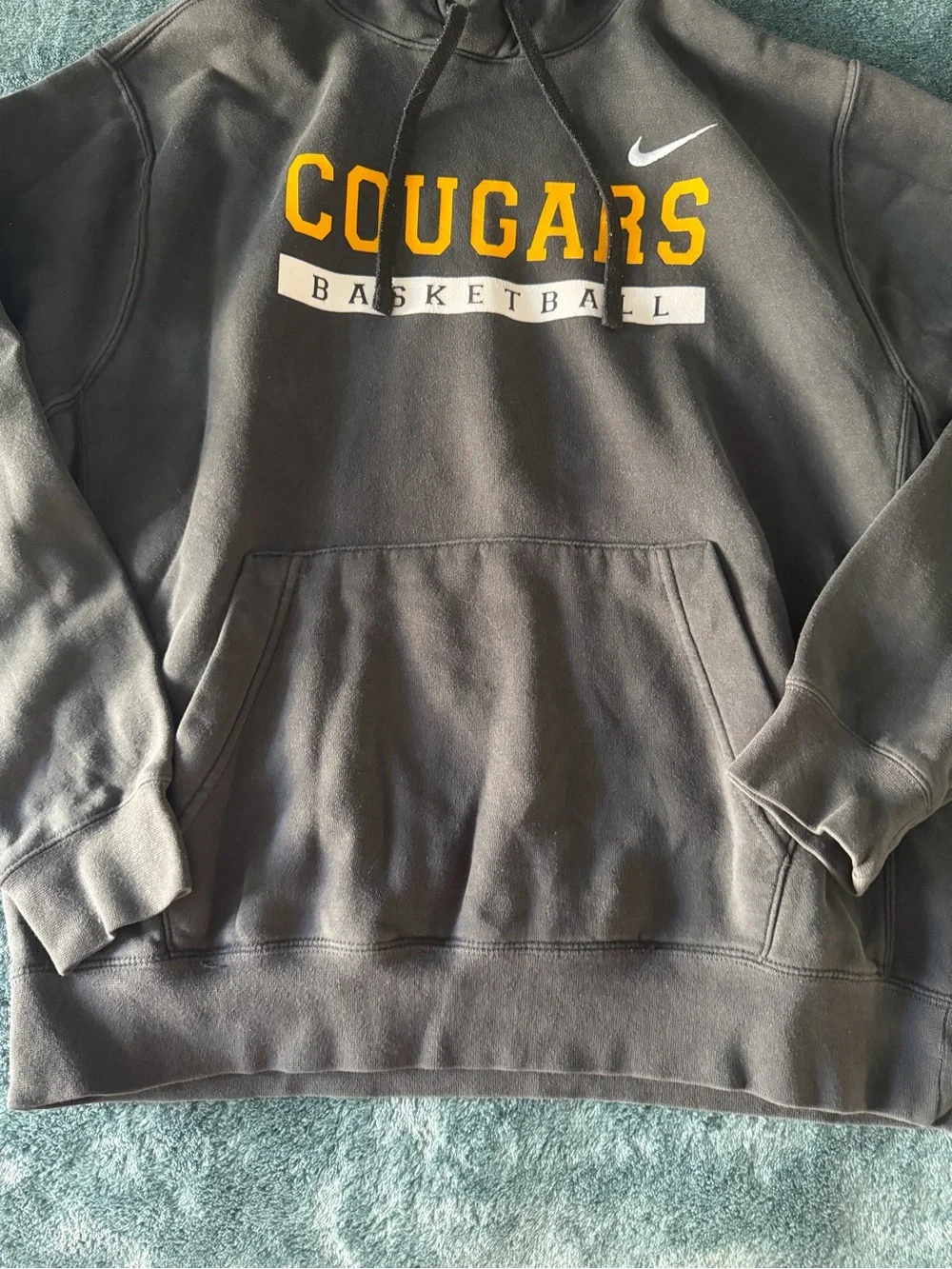 Nike Cougars Basketball Hooded Sweatshirt Gray Men's Medium